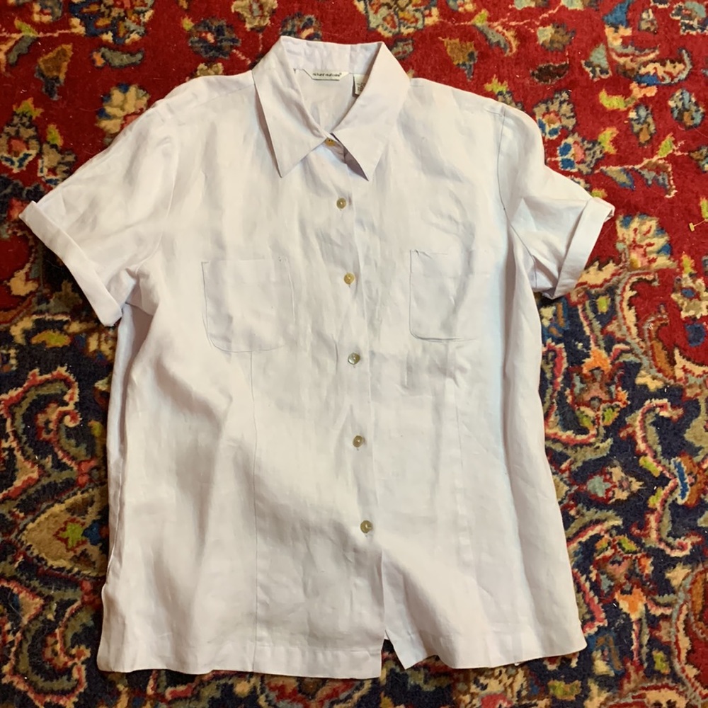 100%Irish Linen RICHARD MALCOM blouse - Picture 2 of 5